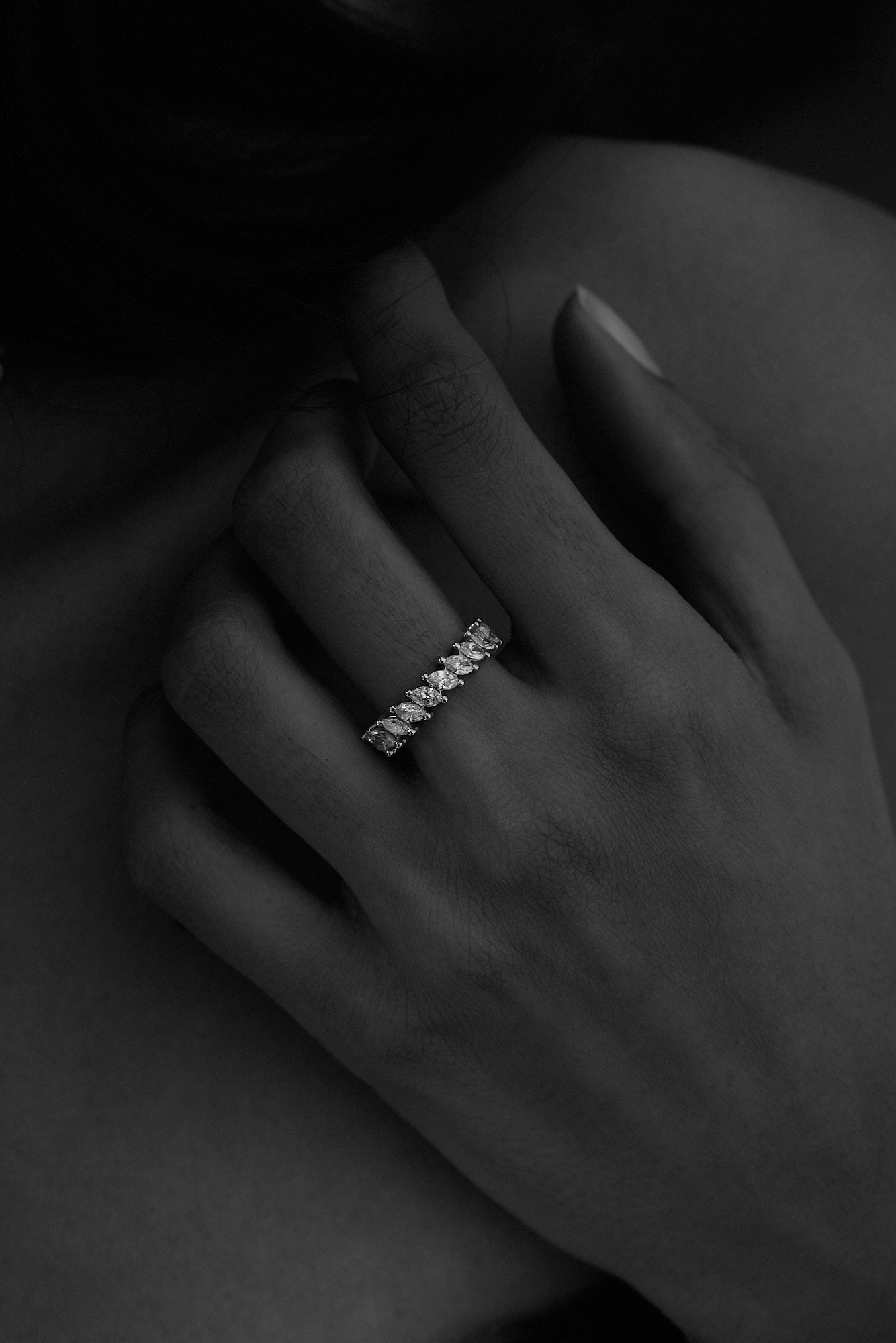 0.15 TCW Round Milgrain Lab Grown Diamond Wedding Band