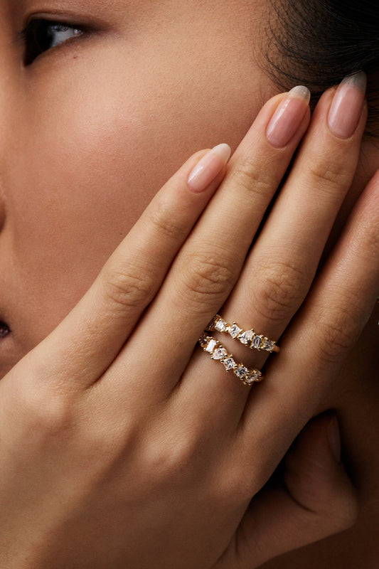 0.15 TCW Round Milgrain Lab Grown Diamond Wedding Band