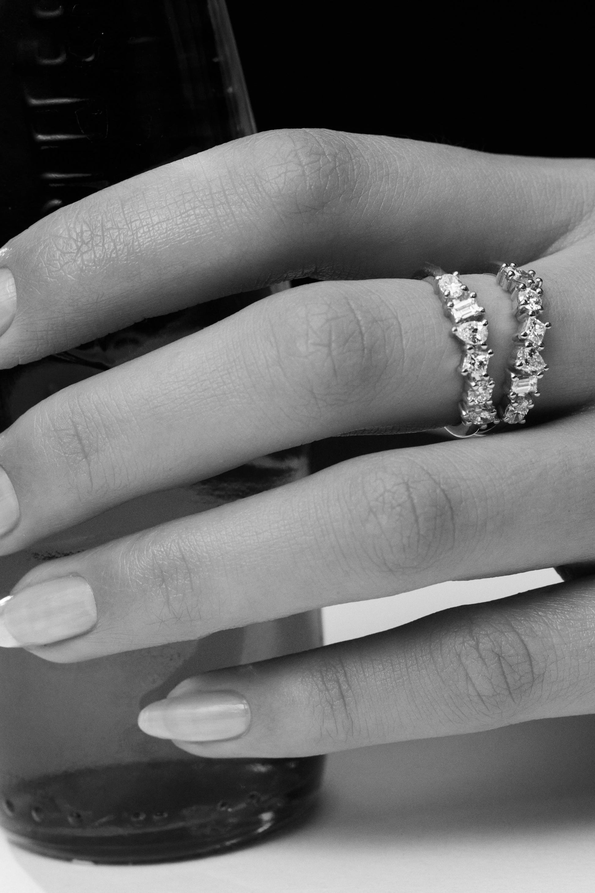 0.15 TCW Round Milgrain Lab Grown Diamond Wedding Band