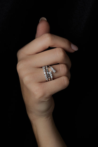 0.50ct Round Half Eternity Lab Grown Diamond Wedding Band