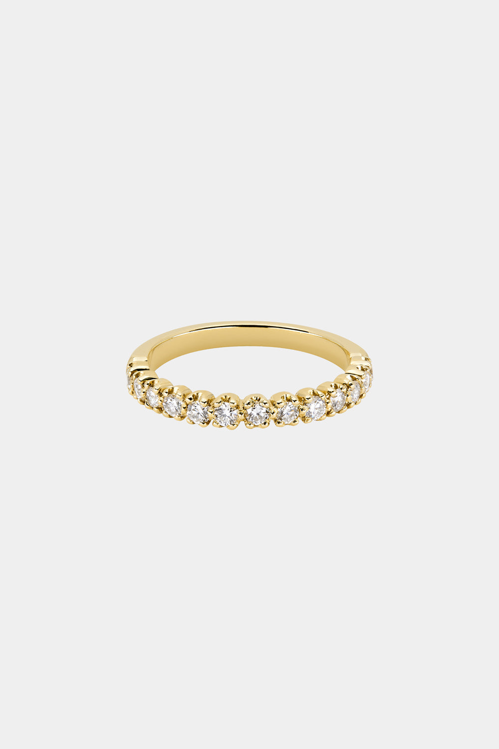 0.15 TCW Round Milgrain Lab Grown Diamond Wedding Band