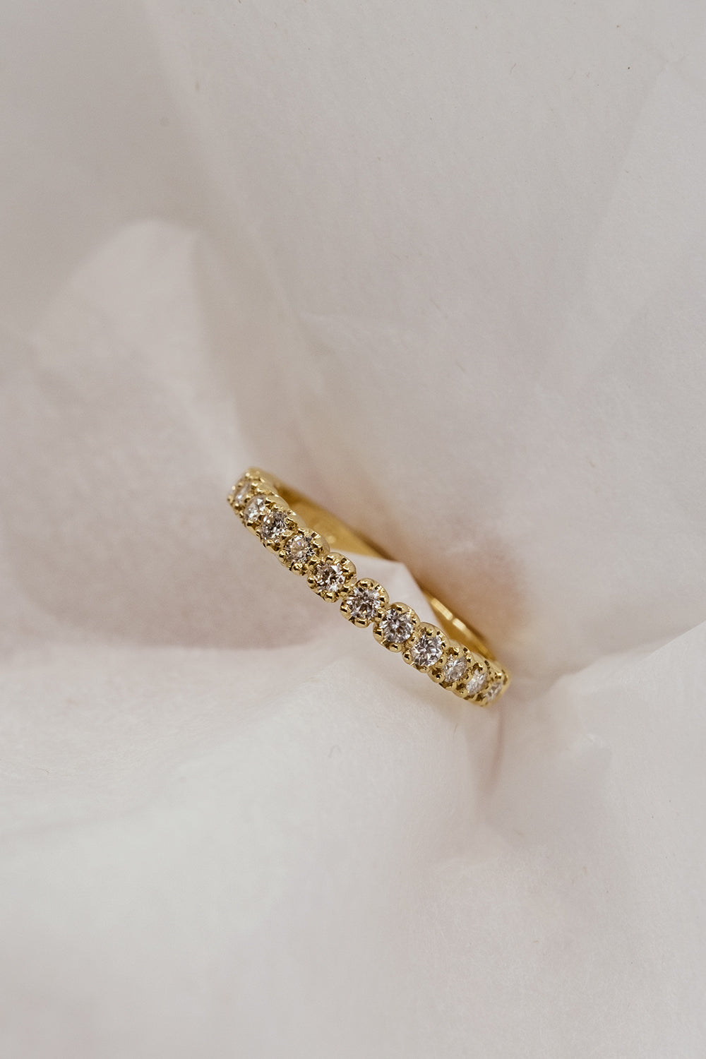 0.15 TCW Round Milgrain Lab Grown Diamond Wedding Band