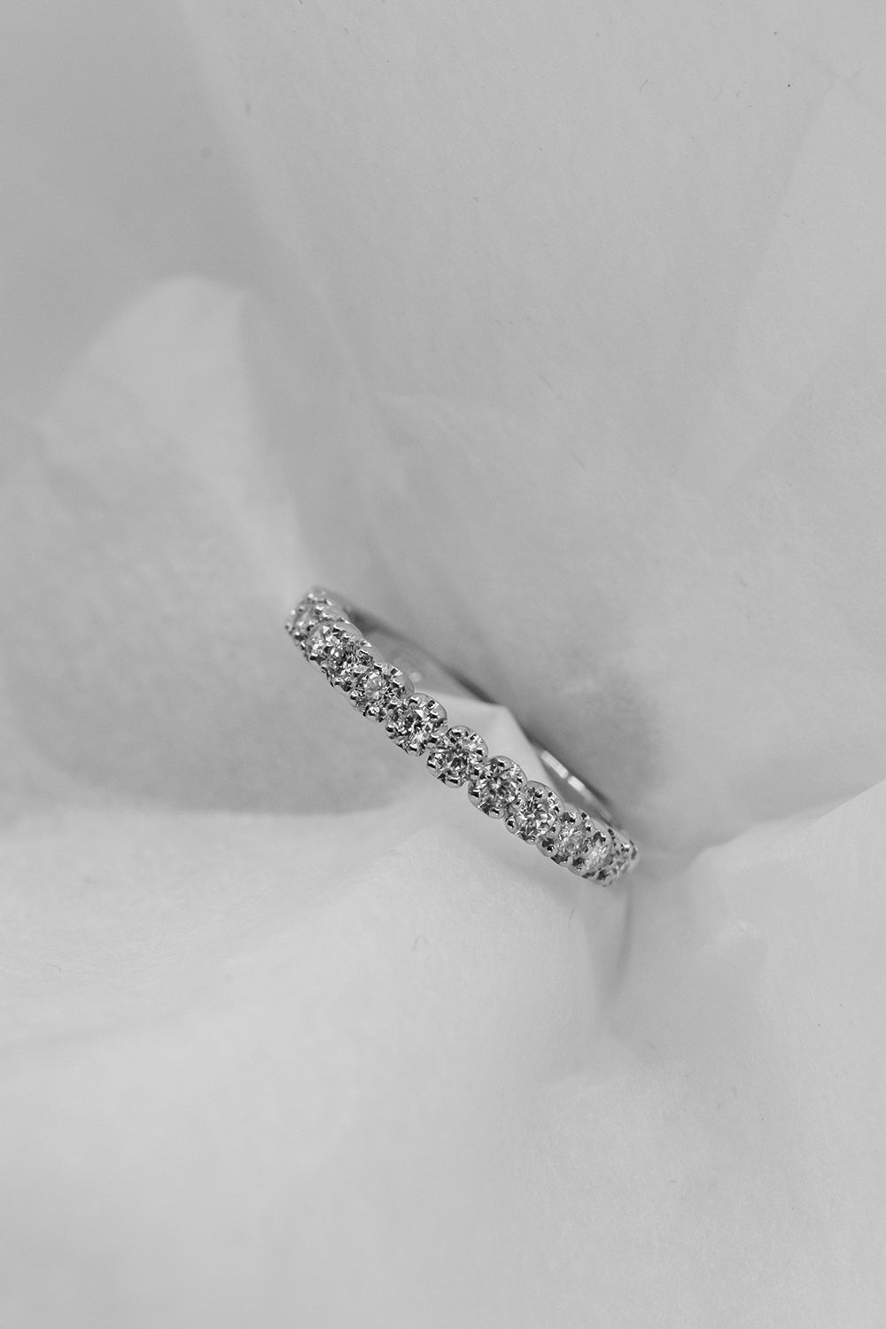 0.15 TCW Round Milgrain Lab Grown Diamond Wedding Band