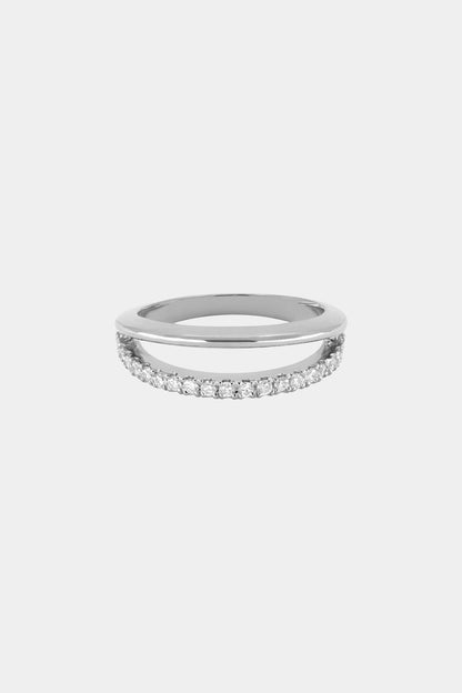 0.28ct Round Curved Half Eternity Lab Grown Diamond Wedding Band