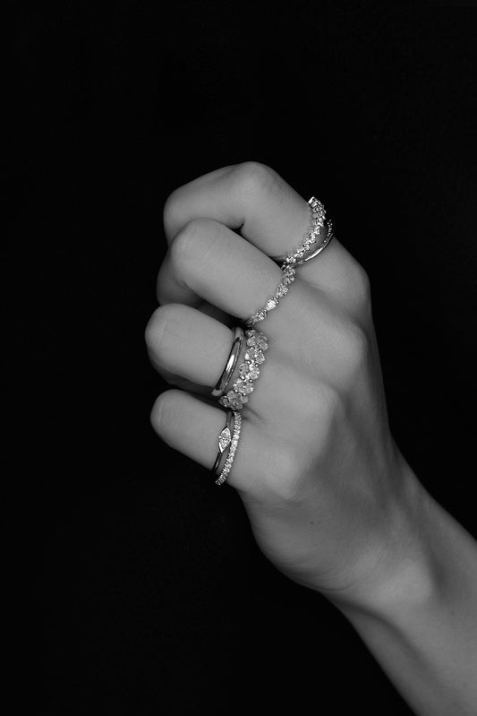 0.15 TCW Round Milgrain Lab Grown Diamond Wedding Band