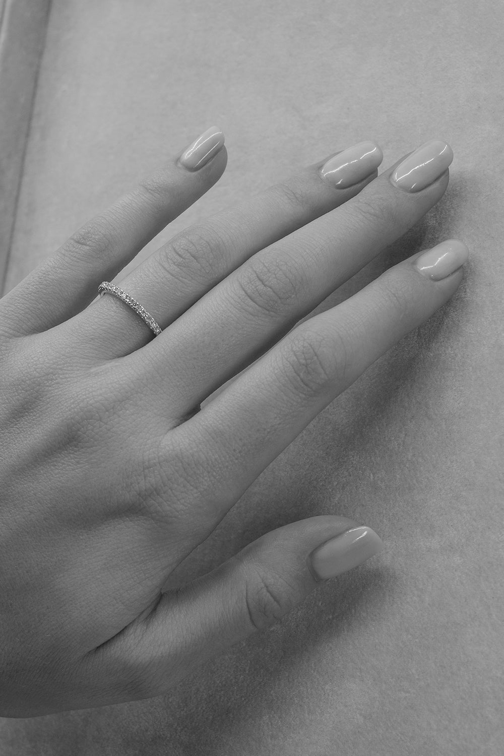 0.15 TCW Round Milgrain Lab Grown Diamond Wedding Band