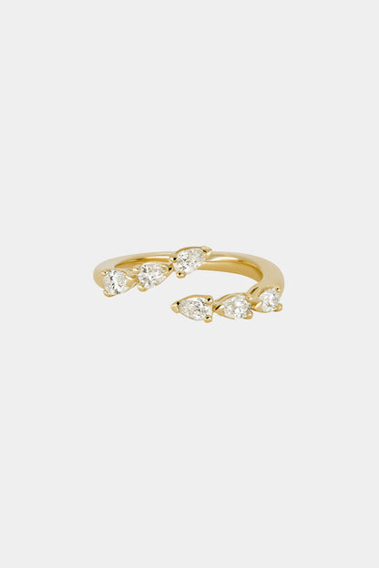 0.72ct Pear Wrap Lab Grown Diamond Wedding Band