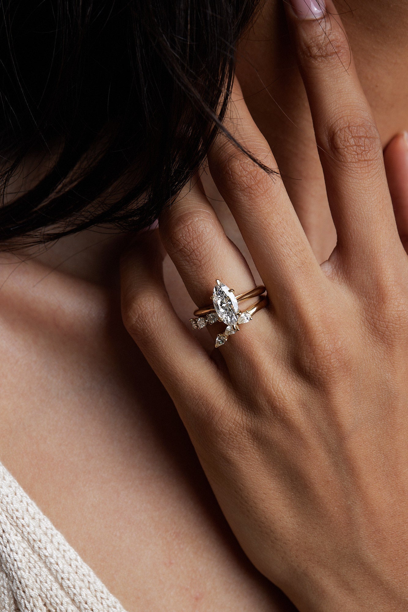 0.15 TCW Round Milgrain Lab Grown Diamond Wedding Band