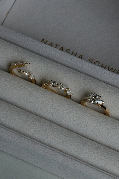 0.72ct Pear Wrap Lab Grown Diamond Wedding Band