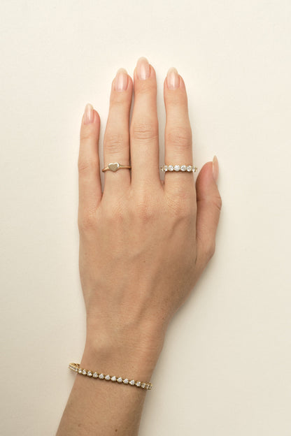 Mini Heart Signet Ring