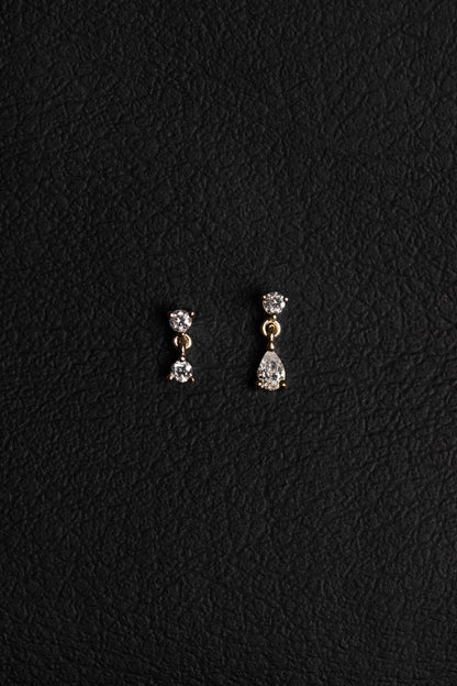 0.10ct Round Moissanite Stud Earrings