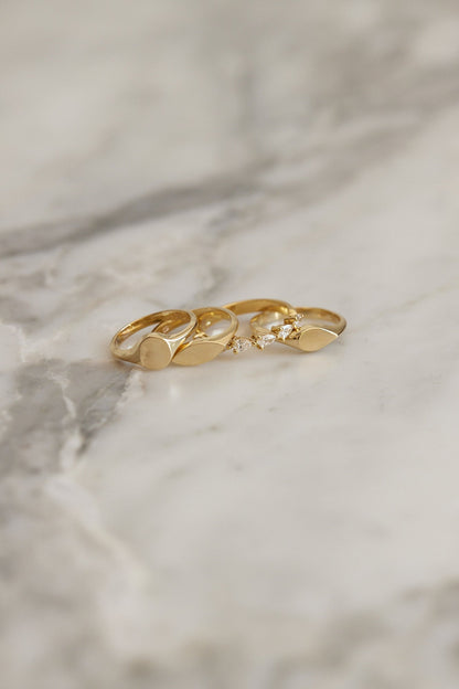 Mini Marquise Signet Ring