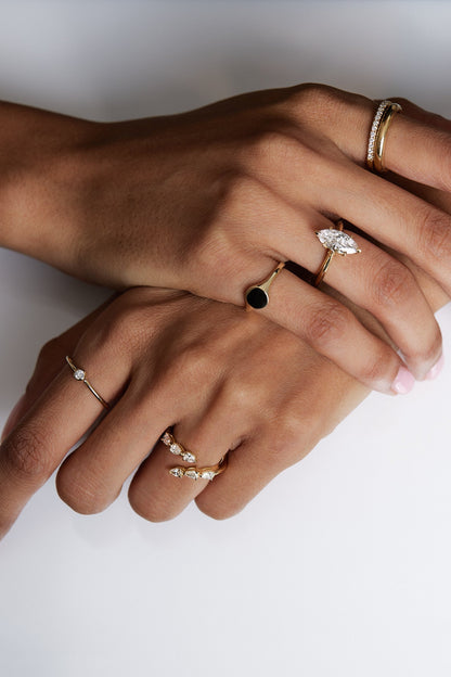 0.05ct Moissanite Classic Ring