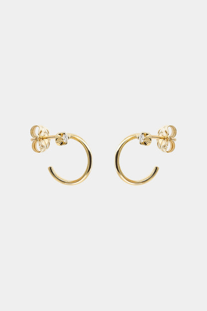 0.10ct Round Moissanite Hoop Earrings
