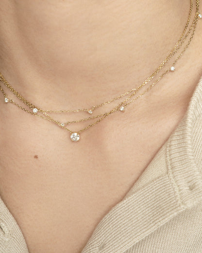 0.15ct Round Moissanite Pendant Necklace