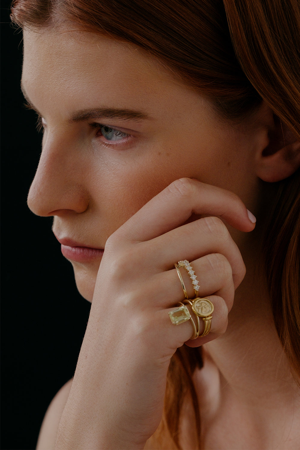 Double Band Gemstone Ring | 925 Sterling Silver