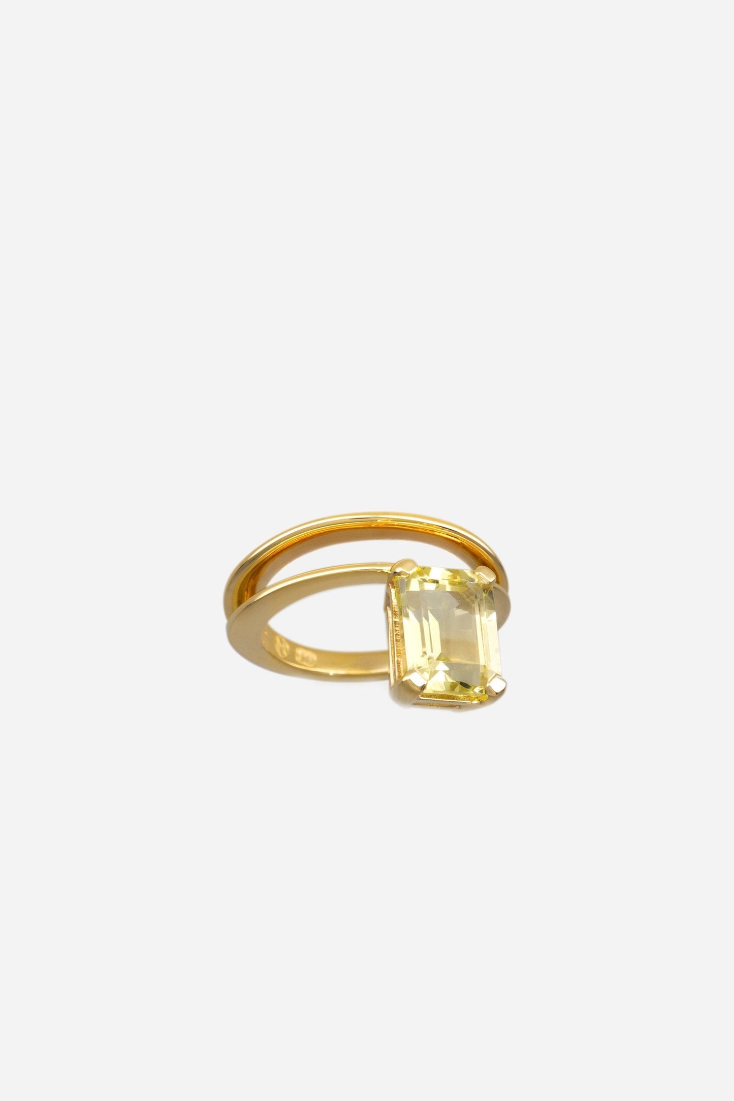 Double Band Gemstone Ring | 925 Sterling Silver