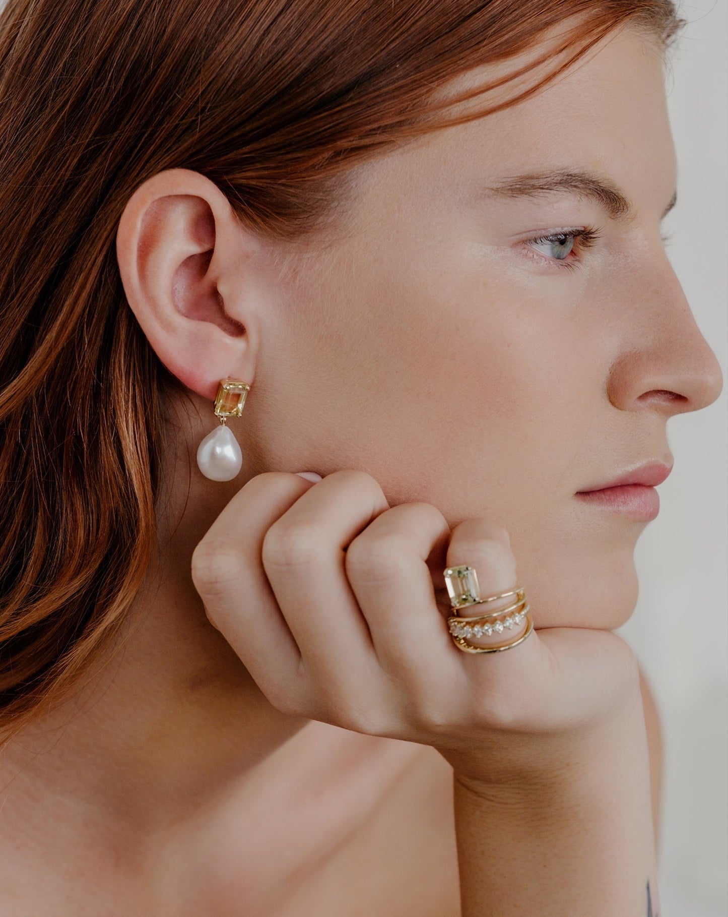Double Band Gemstone Ring | 925 Sterling Silver