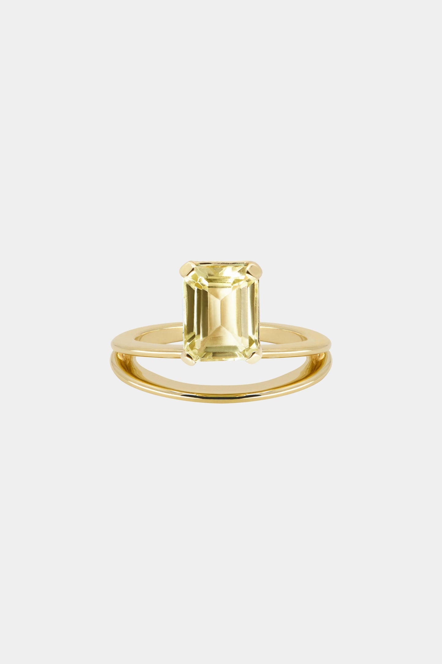 Double Band Gemstone Ring | 925 Sterling Silver