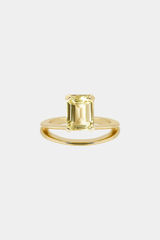 Double Band Gemstone Ring | 925 Sterling Silver