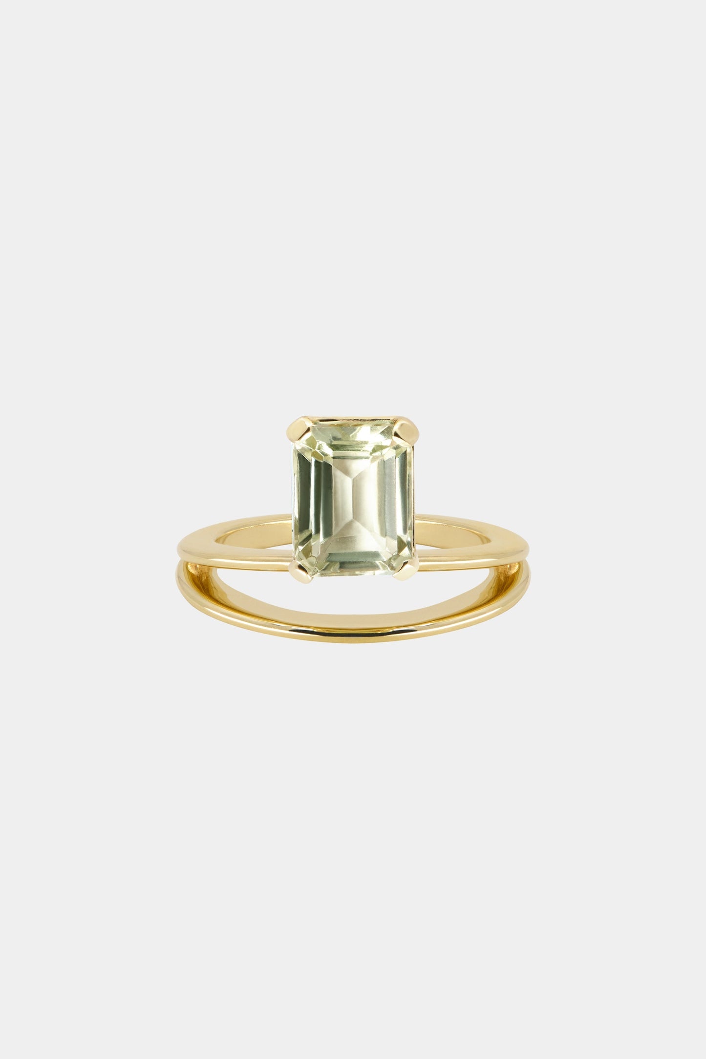 Double Band Gemstone Ring | 925 Sterling Silver