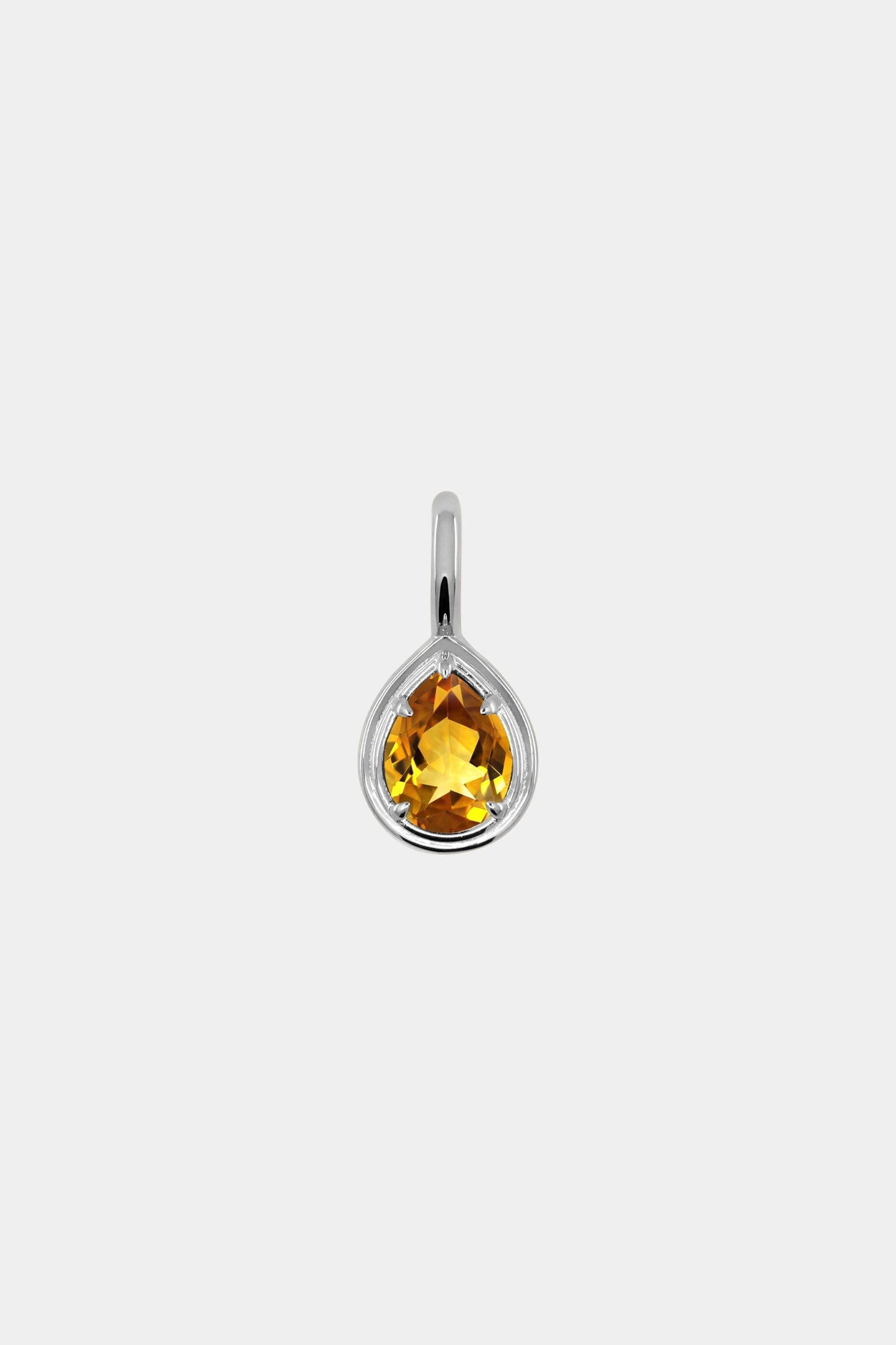 Roma Pear Gemstone Pendant | Silver