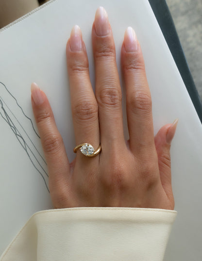 1.5 CT Oval Cut Lab Grown Diamond Solitaire Engagement Ring