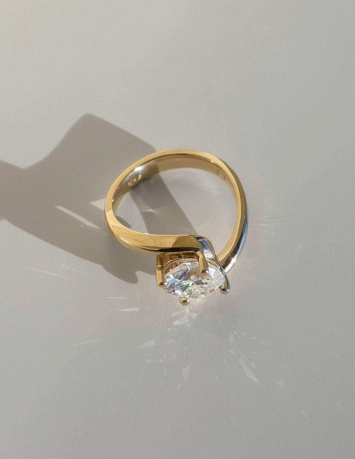 1.5 CT Oval Cut Lab Grown Diamond Solitaire Engagement Ring