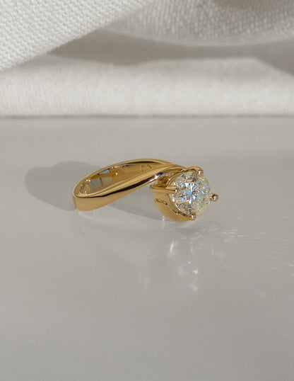 1.5 CT Oval Cut Lab Grown Diamond Solitaire Engagement Ring
