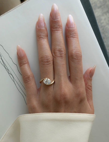 1.5 CT Oval Cut Lab Grown Diamond Solitaire Engagement Ring