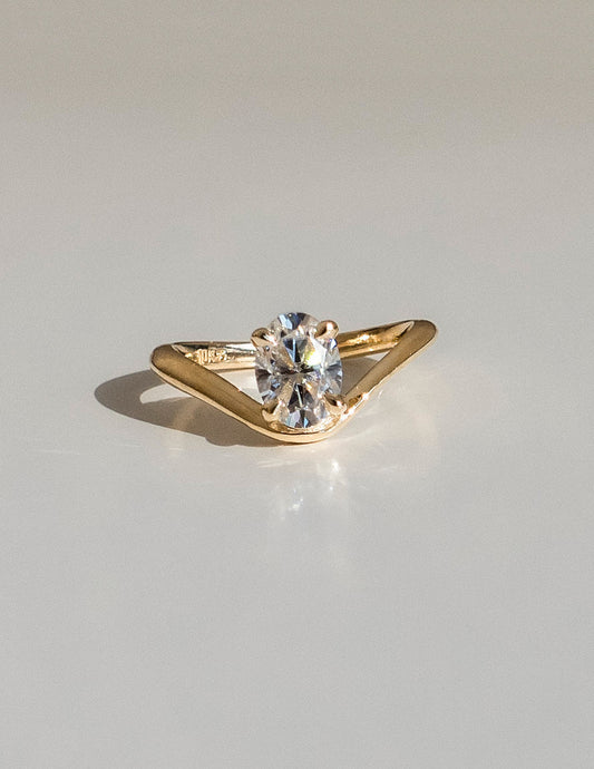 1.0 CT Oval Cut Lab Grown Diamond Solitaire Engagement Ring