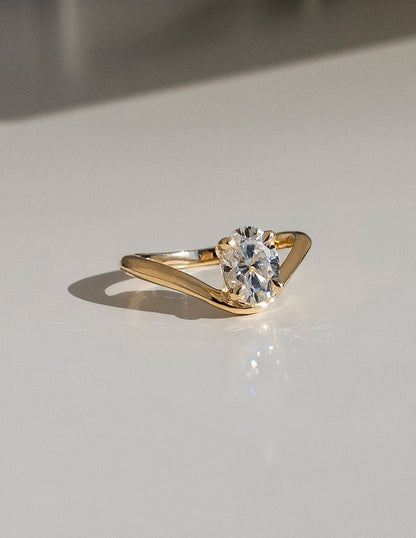 1.0 CT Oval Cut Lab Grown Diamond Solitaire Engagement Ring