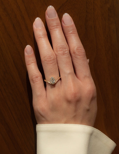 1.0 CT Oval Cut Lab Grown Diamond Solitaire Engagement Ring
