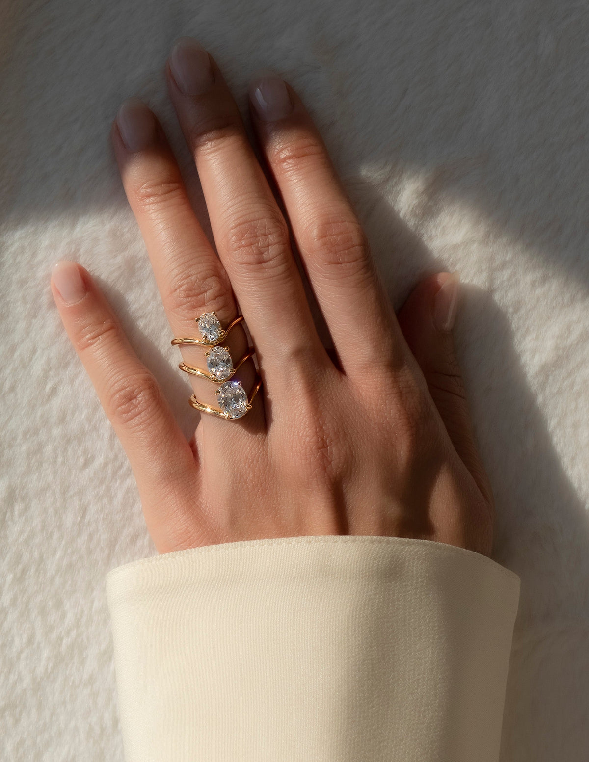 1.0 CT Oval Cut Lab Grown Diamond Solitaire Engagement Ring