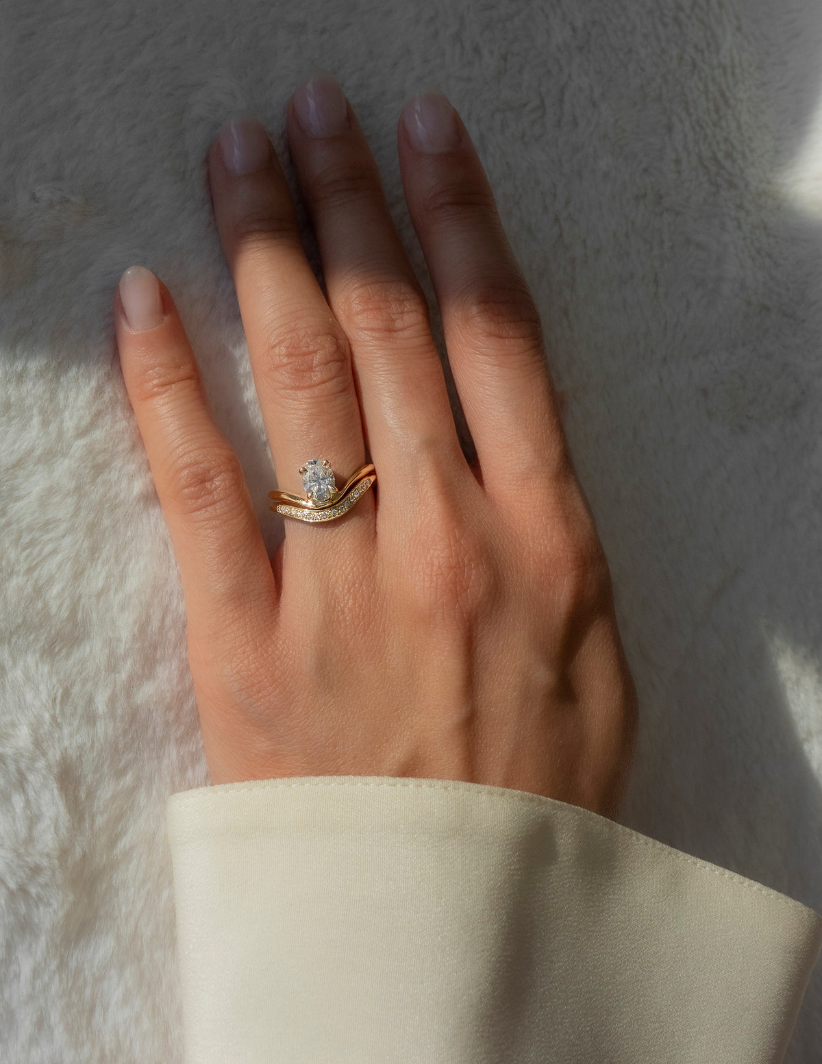 1.0 CT Oval Cut Lab Grown Diamond Solitaire Engagement Ring