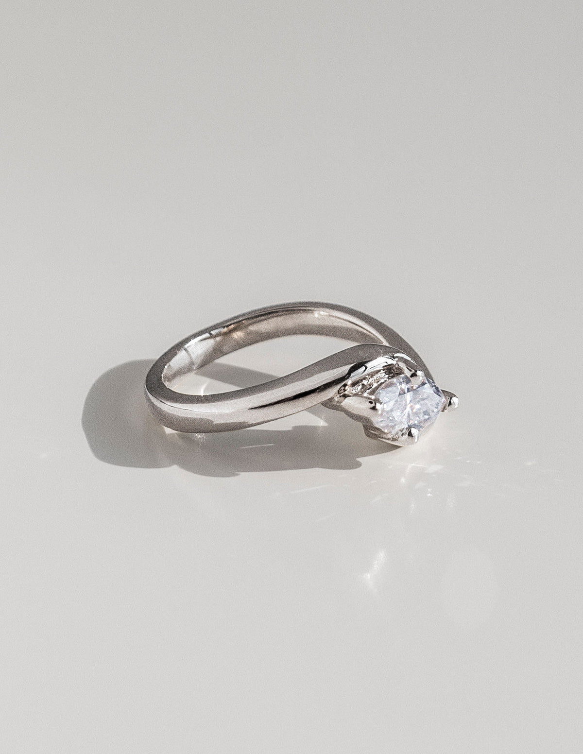 0.5 CT Marquise Cut Lab Grown Diamond Solitaire Engagement Ring