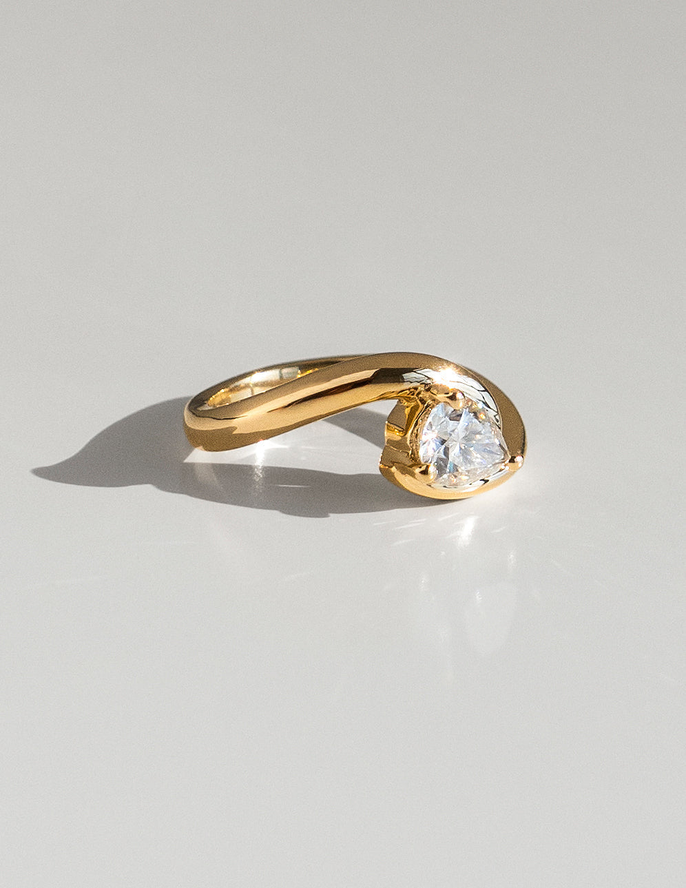 1.0 CT Pear Cut Lab Grown Diamond Solitaire Engagement Ring