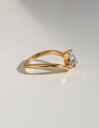 1.0 CT Pear Cut Lab Grown Diamond Solitaire Engagement Ring