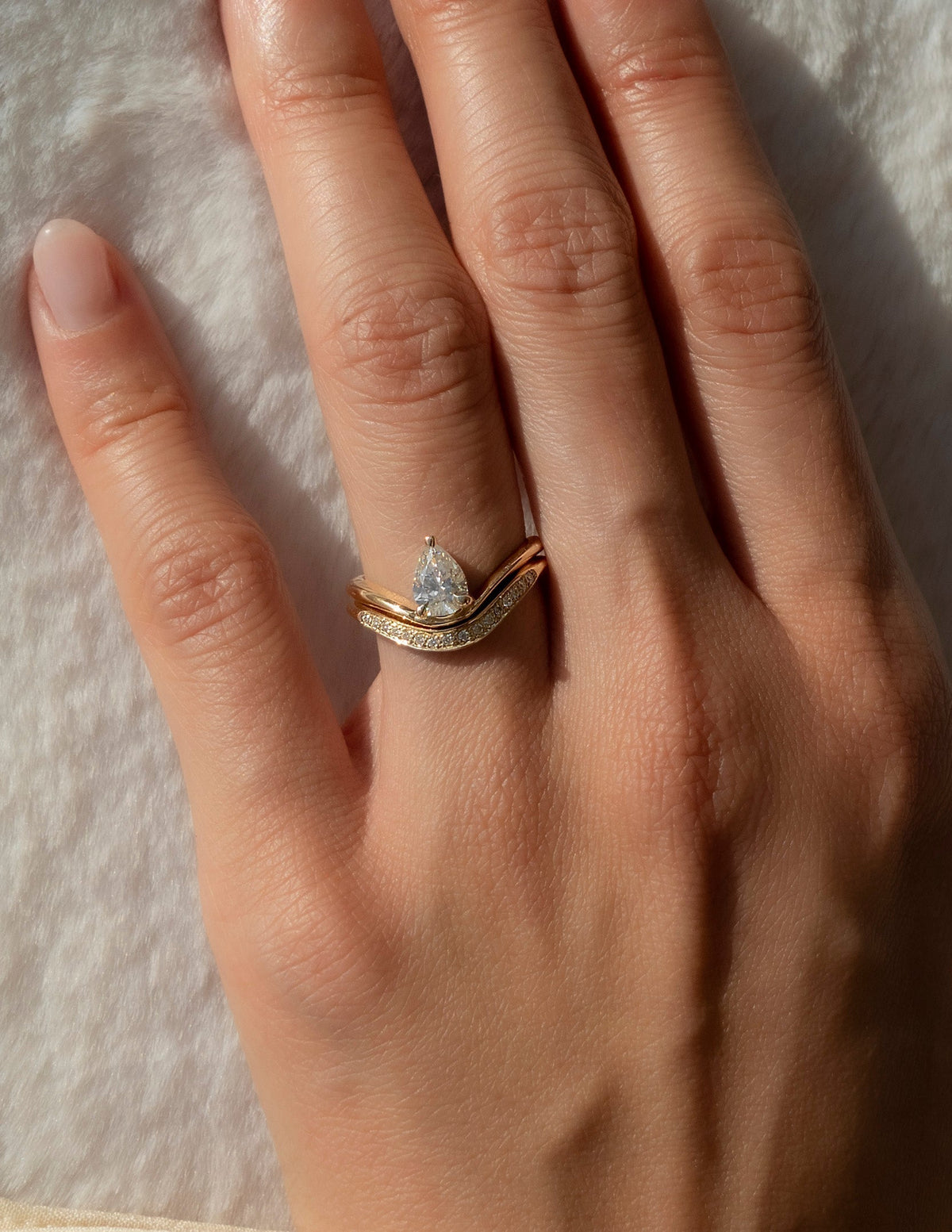 1.0 CT Pear Cut Lab Grown Diamond Solitaire Engagement Ring