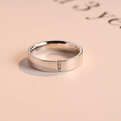 0.05 TCW Round Lab Grown Diamond Minimalist Men's Wedding Band