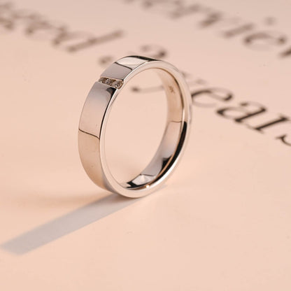 0.05 TCW Round Lab Grown Diamond Minimalist Men's Wedding Band