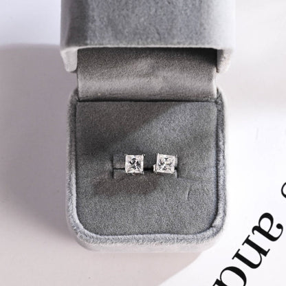 0.7 CT Princess Lab Grown Diamond Studs Earrings