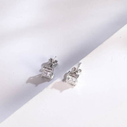 0.7 CT Princess Lab Grown Diamond Studs Earrings
