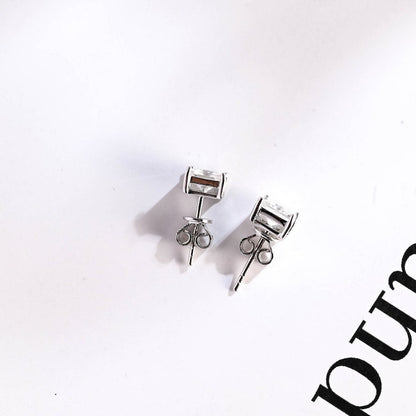 0.7 CT Princess Lab Grown Diamond Studs Earrings