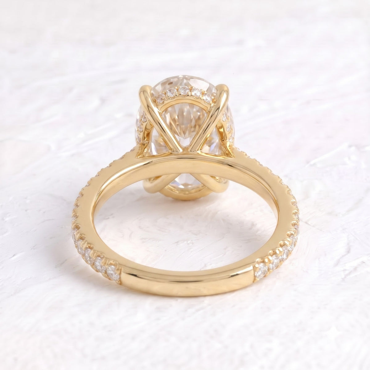 Kourtney Kardashian – Inspired Oval Cut Pave & Hidden Halo Lab Grown Diamond Engagement Ring