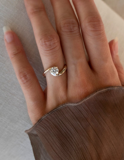 1.0 CT Round Cut Lab Grown Diamond Solitaire Engagement Ring