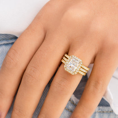 1.5 CT Round Pave Lab Grown Diamond Engagement Ring