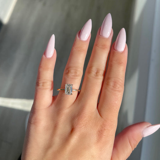 1.80 CT Emerald Solitaire Lab Grown Diamond Engagement Ring