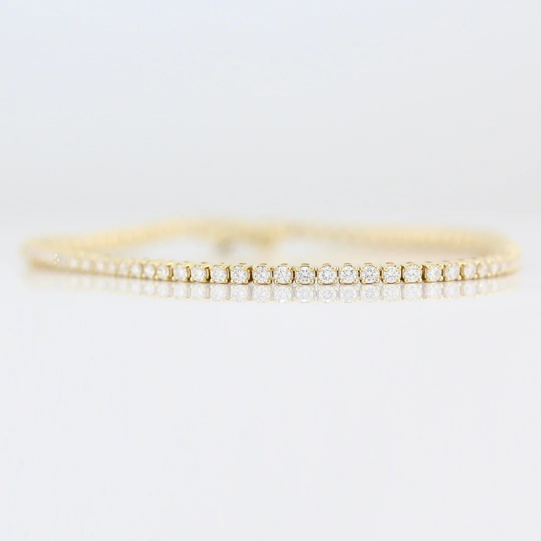 2.5 TCW Round Lab Grown Diamond Tennis Bracelet