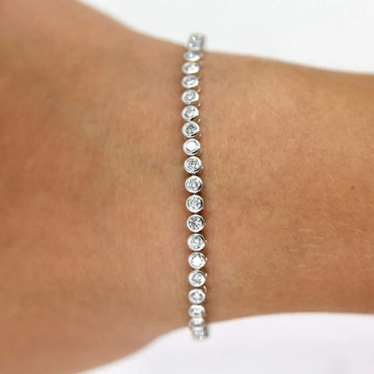 3.5 TCW Round Lab Grown Diamond Tennis Bracelet